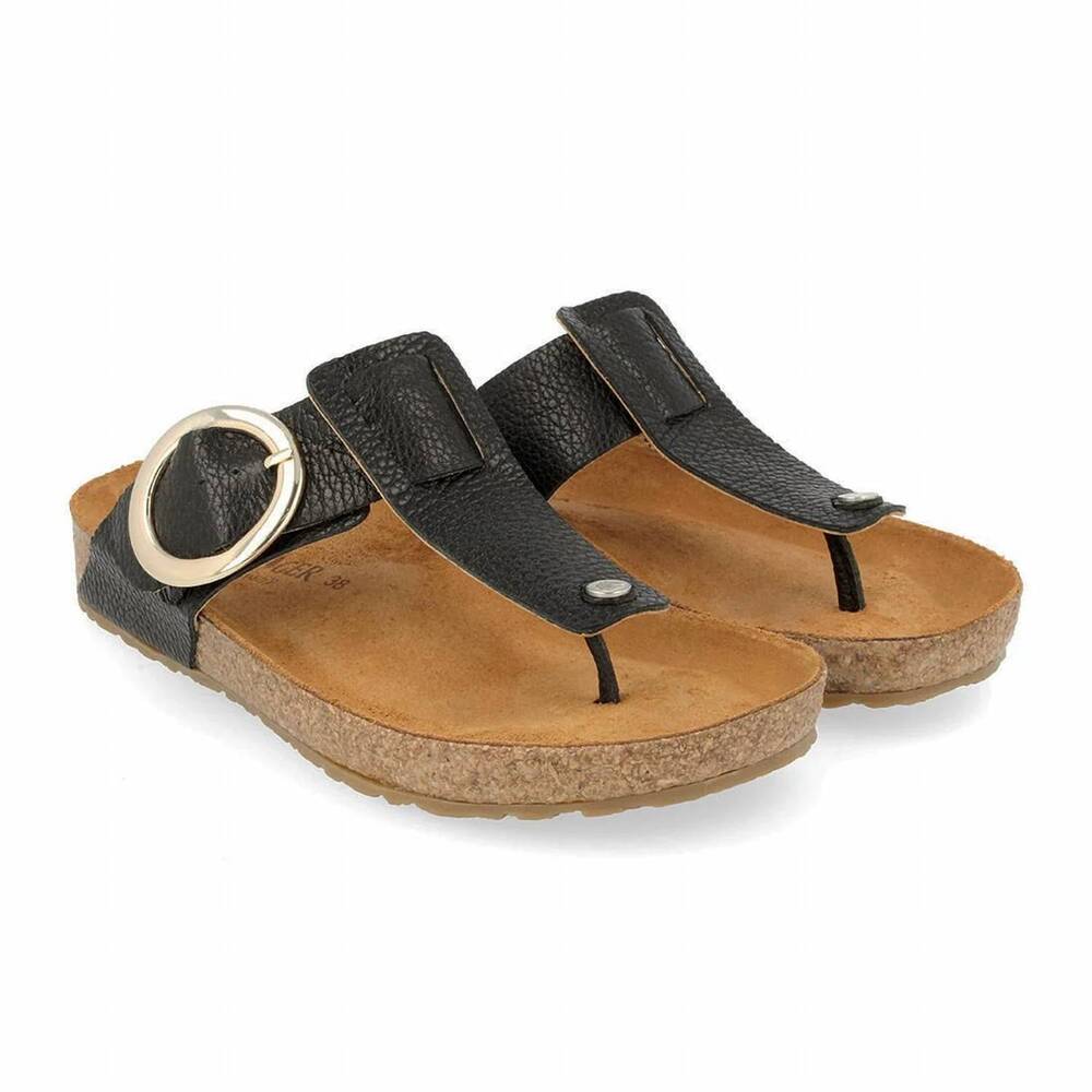 NEW HAFLINGER women's corinna casual sandals in black pebble